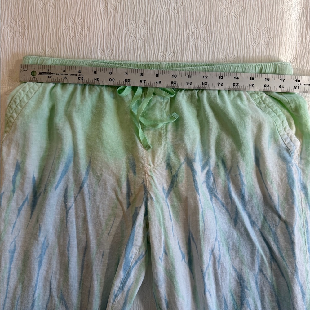 Bandolino Linen Pants white blue size 14P - Picture 14 of 16